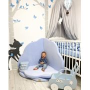 Saltea Norisor Pentru Joaca Din Spuma, Catifea Blue, 160x160cm Pjbmata020