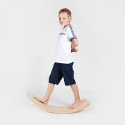 Balance Board - Placa De Echilibru Din Lemn Natur Pentru Copii, Meowbaby Pjb89941