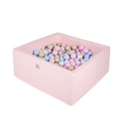 Piscina Uscata Cu 300 De Bile (babyblue, Bej, Alb Perlat, Roz Pastel) Meowbaby  , Candy, 90x90x40 Cm, Roz Pjbzkcandy001