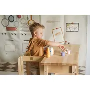 Inaltator Learning Tower Ajustabil, Ajutor De Bucatarie Meowbaby  , Lemn Natur Pjbkh01002