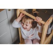 Inaltator Learning Tower Ajustabil, Ajutor De Bucatarie Meowbaby  , Lemn Natur Pjbkh01002