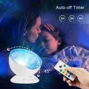 Lampa de veghe cu proiector si sunete Ocean Wave Bambinice BN022 BBJBN022_Alb
