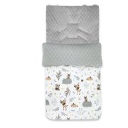 MimiNu - Sac de iarna universal, pentru carucior, scaun auto, saniuta, Forest friends Beige/Velvet Grey BYN6426972005302