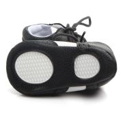 Pantofiori eleganti baieteti alb cu negru 3-6 luni - IDD0772-1-r1.3-6 luni