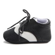 Pantofiori eleganti baieteti alb cu negru 3-6 luni - IDD0772-1-r1.3-6 luni