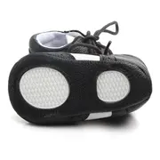 Pantofiori eleganti baieteti alb cu negru ch0772-1-va7