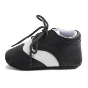 Pantofiori eleganti baieteti alb cu negru ch0772-1-va7