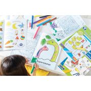 Carte de colorat cu activitati in limba engleza si abtibilduri Dinozaur DINOSAUR - ORCB09