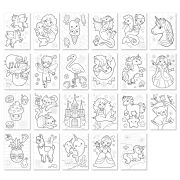 Carte de colorat cu activitati in limba engleza si abtibilduri Unicorni, Sirene si Altele UNICORNS, MERMAIDS AND MORE - ORCB15