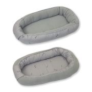 Amy - Suport De Dormit Babynest, Reversibil, 70x45 Cm, Pure Tricot Gri Pjb80590