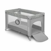 Lionelo - Patut pliant cu un nivel Stefi Concrete din Metal, Poliester, 120x60 cm, Gri BYNLO-STEFI_GREY_MULTICOLOR
