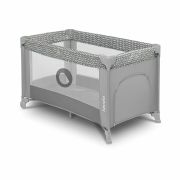 Lionelo - Patut pliant cu un nivel Stefi Concrete din Metal, Poliester, 120x60 cm, Gri BYNLO-STEFI_GREY_MULTICOLOR