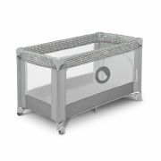 Lionelo - Patut pliant cu un nivel Stefi Concrete din Metal, Poliester, 120x60 cm, Gri BYNLO-STEFI_GREY_MULTICOLOR
