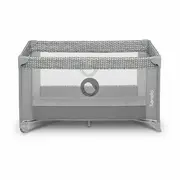 Lionelo - Patut pliant cu un nivel Stefi Concrete din Metal, Poliester, 120x60 cm, Gri BYNLO-STEFI_GREY_MULTICOLOR