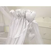 Amy - Baldachin Din Tul, Bear Heart Gri, 600x160 Cm Pjb68953