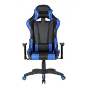 Scaun gaming gn90 silverstone, suport lombar, perna tetiera, cotiere reglabile, rotativ, mecanism multiblock, 150 kg, negru/albastru drm4283