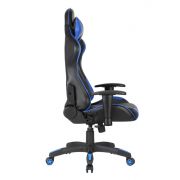 Scaun gaming gn90 silverstone, suport lombar, perna tetiera, cotiere reglabile, rotativ, mecanism multiblock, 150 kg, negru/albastru drm4283