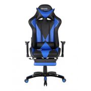 Scaun gaming gn90 suzuka, suport lombar, perna tetiera, cotiere reglabile, rotativ, mecanism multiblock, 150 kg, negru/albastru drm4281