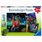 PUZZLE DINOZAURI IN SPATIU, 3x49 PIESE - ARTRVSPC05127