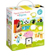 Puzzle educativ - Descopera animalele de la Ferma, 20 piese, 48x32cm Banana Panda BP49032 BBJBP49032_Initiala