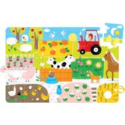 Puzzle Suuper mare Potriveste Animalele de la Ferma, 34 piese, 96x64cm Banana Panda BP49108 BBJBP49108_Initiala