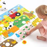Puzzle Suuper mare Potriveste Animalele de la Ferma, 34 piese, 96x64cm Banana Panda BP49108 BBJBP49108_Initiala