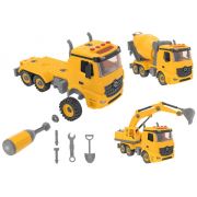 Vehicul constructie cu sunete si lumini si accesorii pentru demontat roti Globo - SOLGL39881