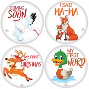 Set 20 Stickere milestone pentru Fotografii Memorabile cu copilul dvs - Baby Milestone Stickers 15 cm, model My First, Pre-Cut