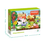 Puzzle - peripetii la ferma (60 piese)