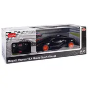 MASINA CU TELECOMANDA BUGATTI GRAND SPORT VITESSE NEGRU CU SCARA 1 LA 18 VIVRas53900_Negru