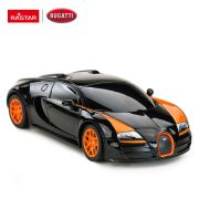 MASINA CU TELECOMANDA BUGATTI GRAND SPORT VITESSE NEGRU CU SCARA 1 LA 24 VIVRas47000_Negru