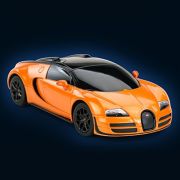 MASINA CU TELECOMANDA BUGATTI GRAND SPORT VITESSE PORTOCALIU CU SCARA 1 LA 24 VIVRas47000_Portocaliu