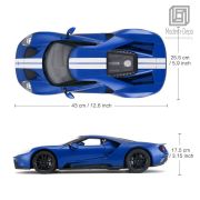 MASINA CU TELECOMANDA FORD GT ALBASTRU CU SCARA 1 LA 14 VIVRas78100_Albastru