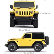 MASINA CU TELECOMANDA JEEP WRANGLER RUBICON GALBEN CU SCARA 1 LA 24 VIVRas79500_Galben