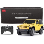 MASINA CU TELECOMANDA JEEP WRANGLER RUBICON GALBEN CU SCARA 1 LA 24 VIVRas79500_Galben