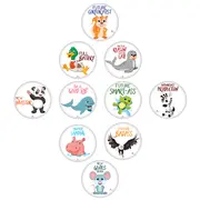 Pachet Paturica Foto Bebelusi Baby Milestone Blanket design Long Neck Zebra cu 20 Stickere My First + 20 Stickere Funny