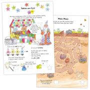 Carte cu activitati si abtibilduri - tabla inmultirii