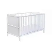 Qmini - Patut din lemn Julia 120x60 cm, multifunctional, cu sertar, Alb BYN6426972005517