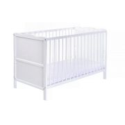 Qmini - Patut din lemn Julia 120x60 cm, multifunctional, cu sertar, Alb BYN6426972005517