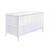 Qmini - Patut din lemn Julia 120x60 cm, multifunctional, cu sertar, Alb BYN6426972005517