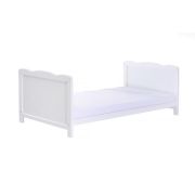 Qmini - Patut din lemn Julia 120x60 cm, multifunctional, cu sertar, Alb BYN6426972005517