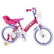 Bicicleta copii Volare Minnie Mouse cu roti ajutatoare 16 INCH cu 2 frane mana - SOLVOL31626-CH-IT