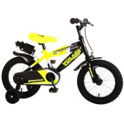 Bicicleta copii Volare Sportivo Galben Neon 14 inch cu frana de mana si sticla apa - SOLVOL2044