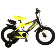 Bicicleta copii Volare Sportivo Galben Neon 14 inch cu frana de mana si sticla apa - SOLVOL2044
