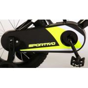 Bicicleta copii Volare Sportivo Galben Neon 14 inch cu frana de mana si sticla apa - SOLVOL2044