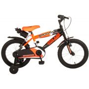 Bicicleta copii Volare Sportivo Portocalie 16 inch cu 2 frane de mana si sticla apa - SOLVOL2063