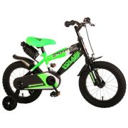 Bicicleta copii Volare Sportivo Verde 14 inch cu frana de mana si sticla apa - SOLVOL2040