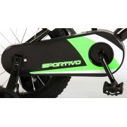 Bicicleta copii Volare Sportivo Verde 14 inch cu frana de mana si sticla apa - SOLVOL2040
