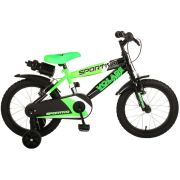 Bicicleta copii Volare Sportivo Verde 16 inch cu 2 frane de mana si sticla apa - SOLVOL2061