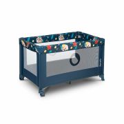 Lionelo - Patut pliant cu un nivel Stefi Navy din Metal, Poliester, 120x60 cm, Albastru BYNLO-STEFI_BLUE_NAVY